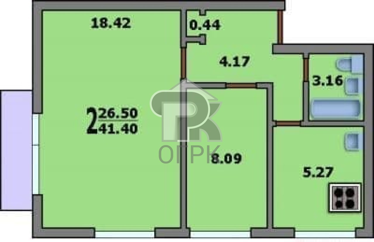 Купить 2-комнатную квартиру, №388769