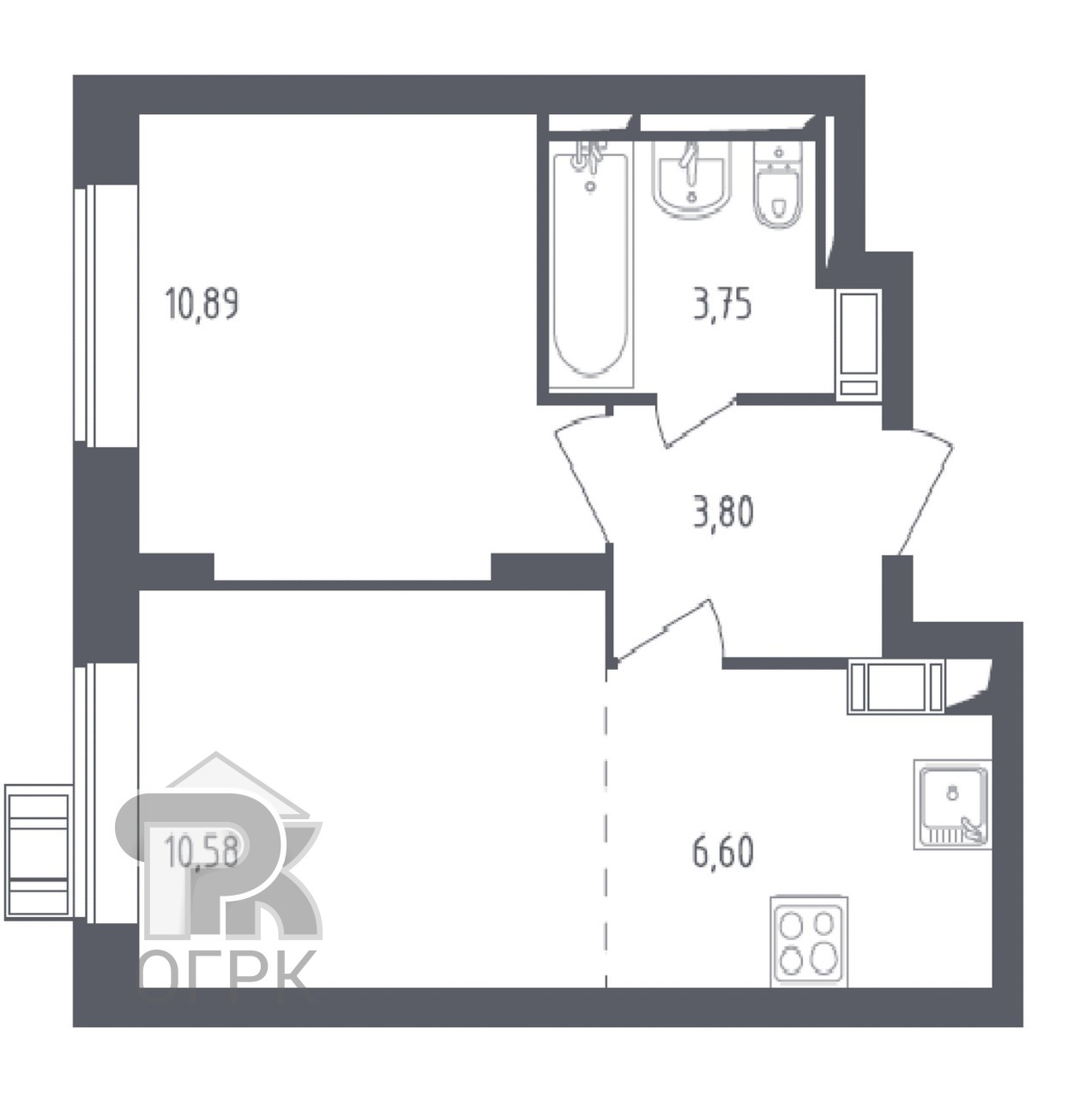 Купить 2-комнатную квартиру, №367400
