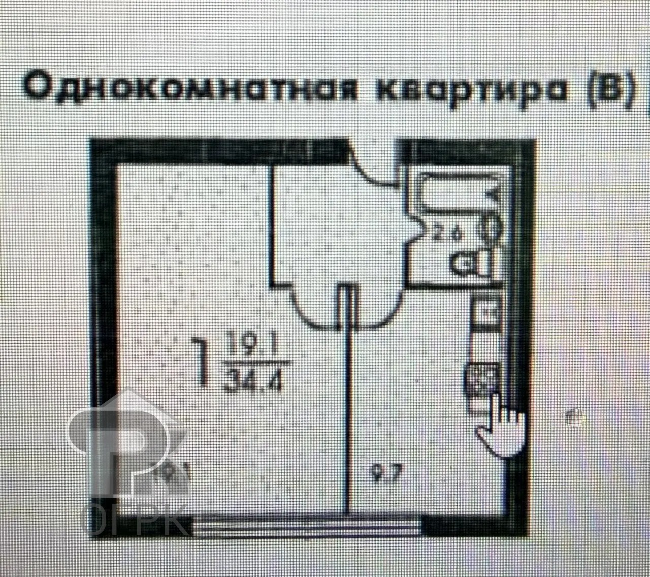 Купить 1-комнатную квартиру, №389056