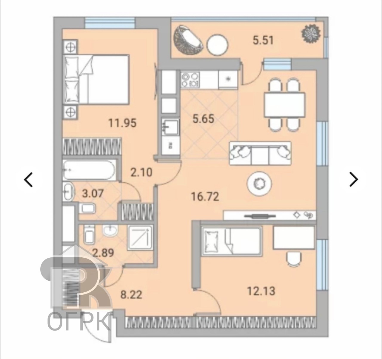 Купить 2-комнатную квартиру, №388657