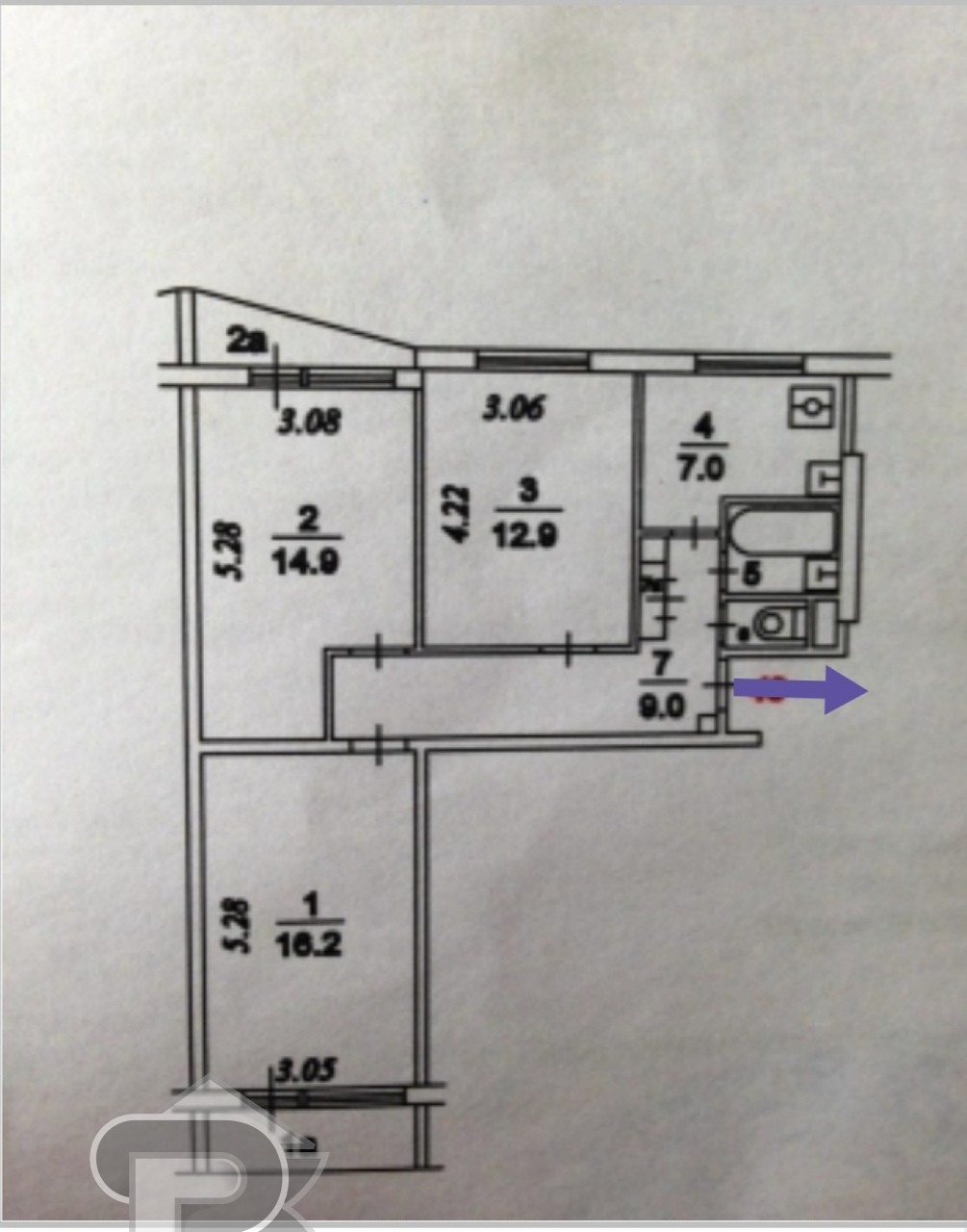 3к кв. Планировка 3х комнатной квартиры в панельном доме 9 этажей 61 метр. Панельная трешка II 57. II-57 планировка. План 3 комнатной квартиры в панельном доме 9 этажей.