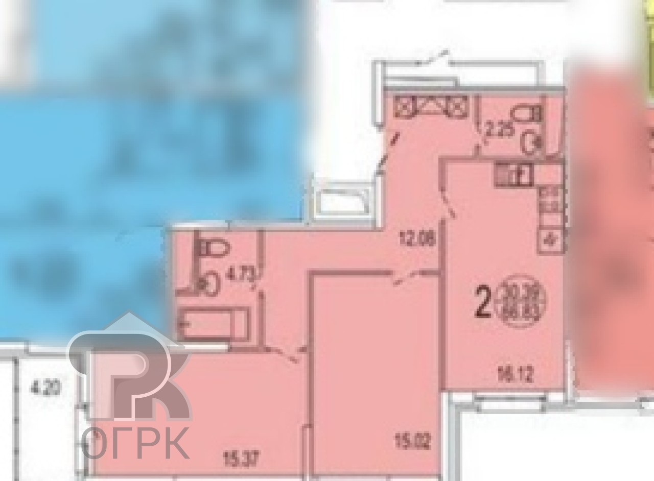Купить 2-комнатную квартиру, №372580