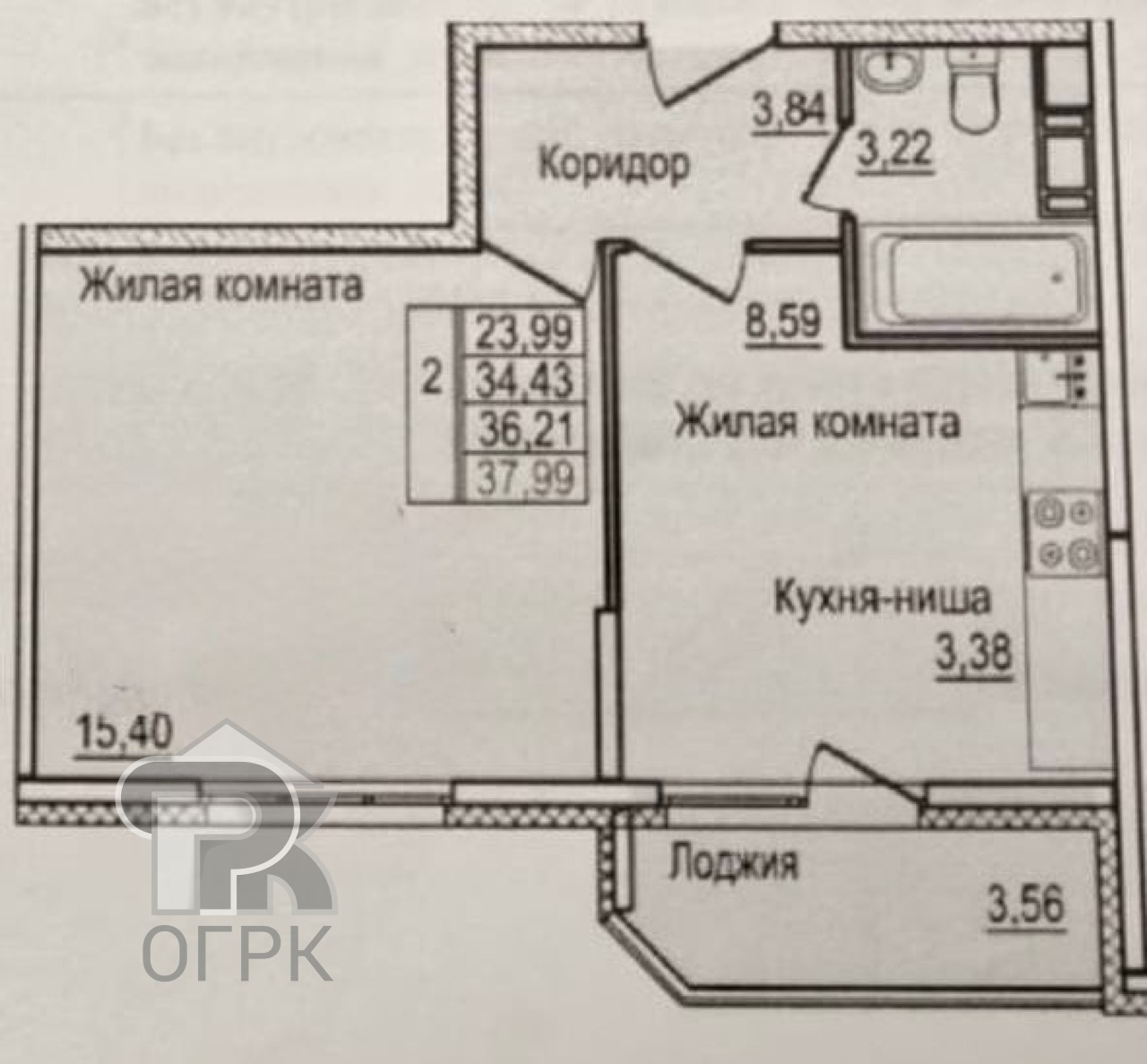 Купить 1-комнатную квартиру, №386045