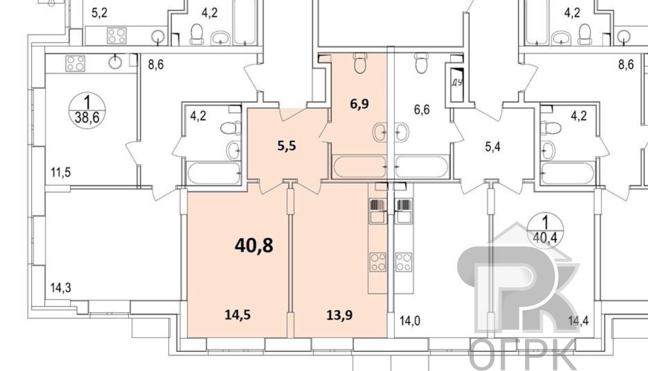 Купить 1-комнатную квартиру, №307034