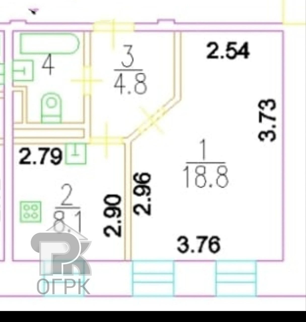 Купить 1-комнатную квартиру, №387453