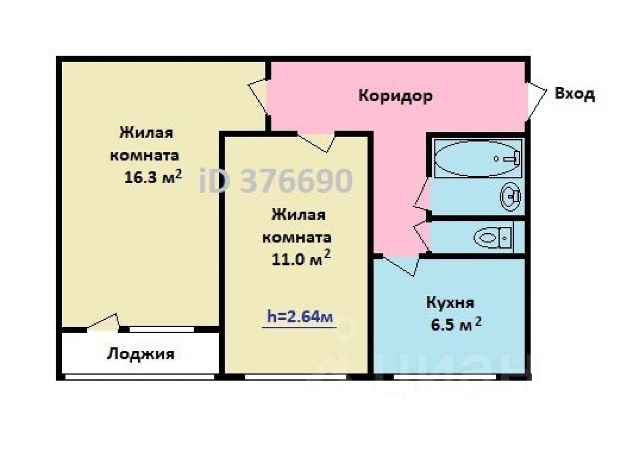 Купить 2-комнатную квартиру, №391177