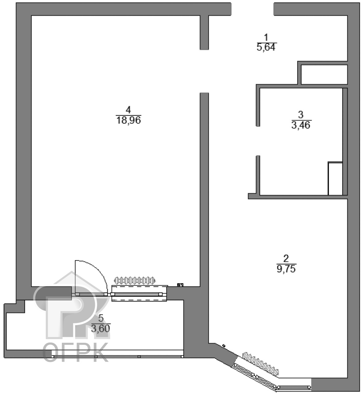 П-44 1 комнатная квартира планировка