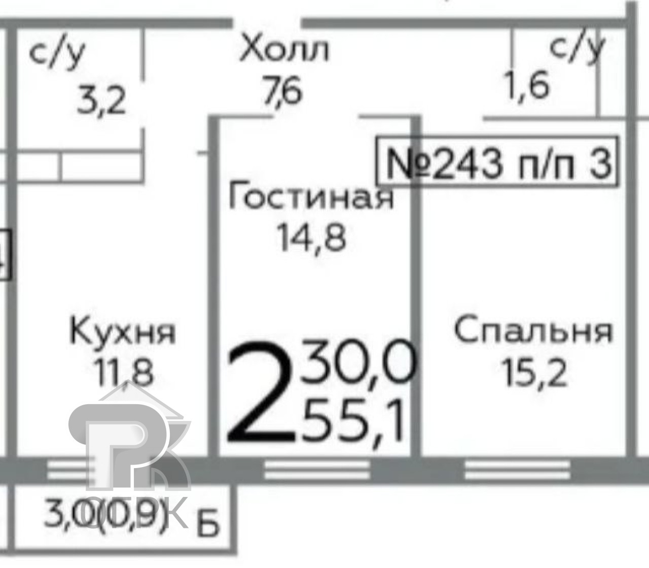 Купить 2-комнатную квартиру, №385255