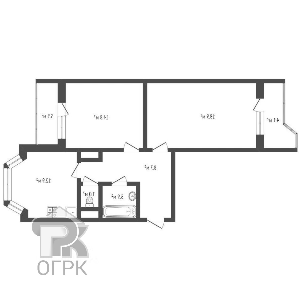 Купить 2-комнатную квартиру, №387674