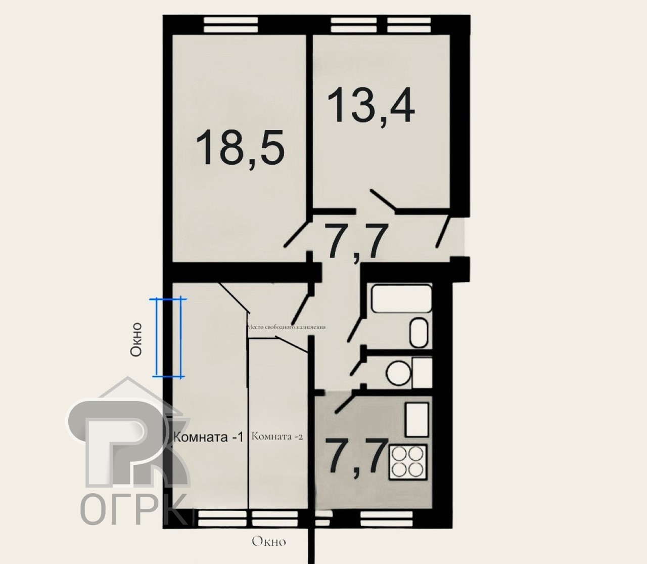Купить комнату в 3-ккв, №390336