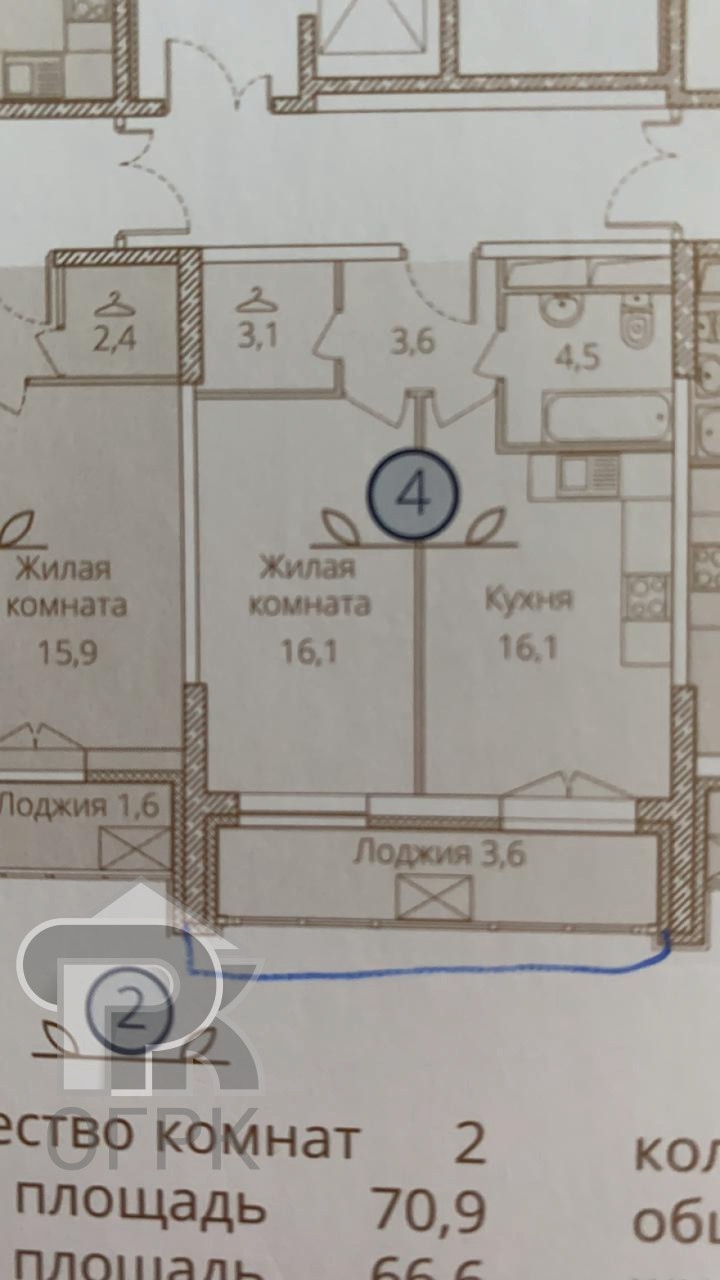 Купить 1-комнатную квартиру, №320971