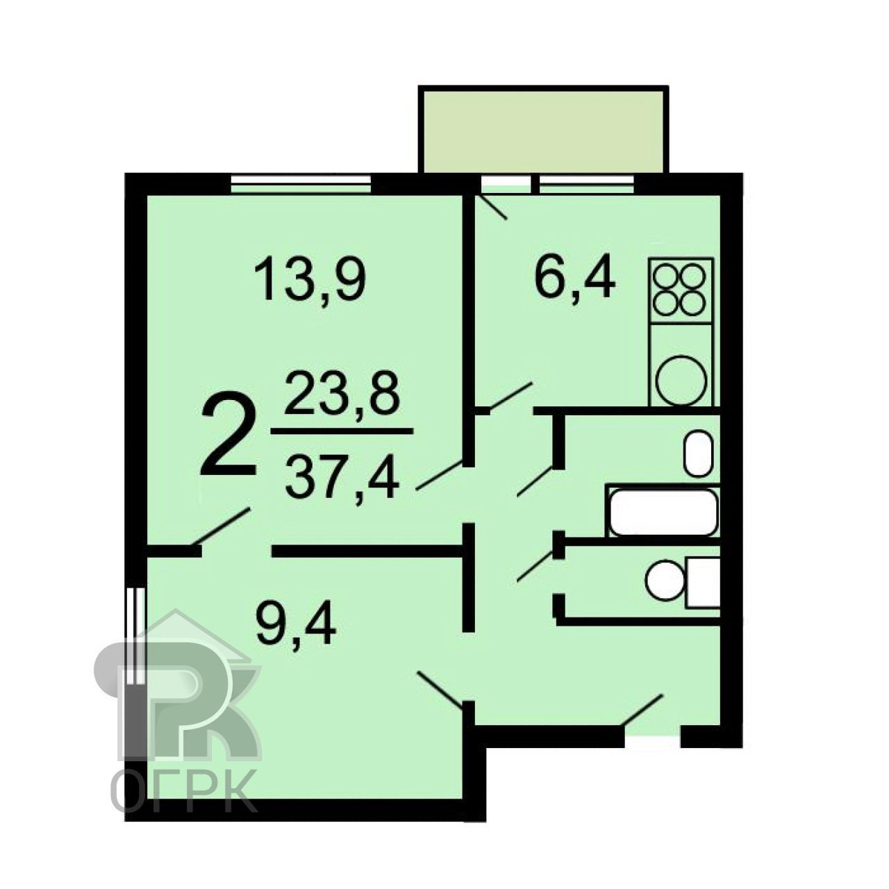 Купить 2-комнатную квартиру, №319524