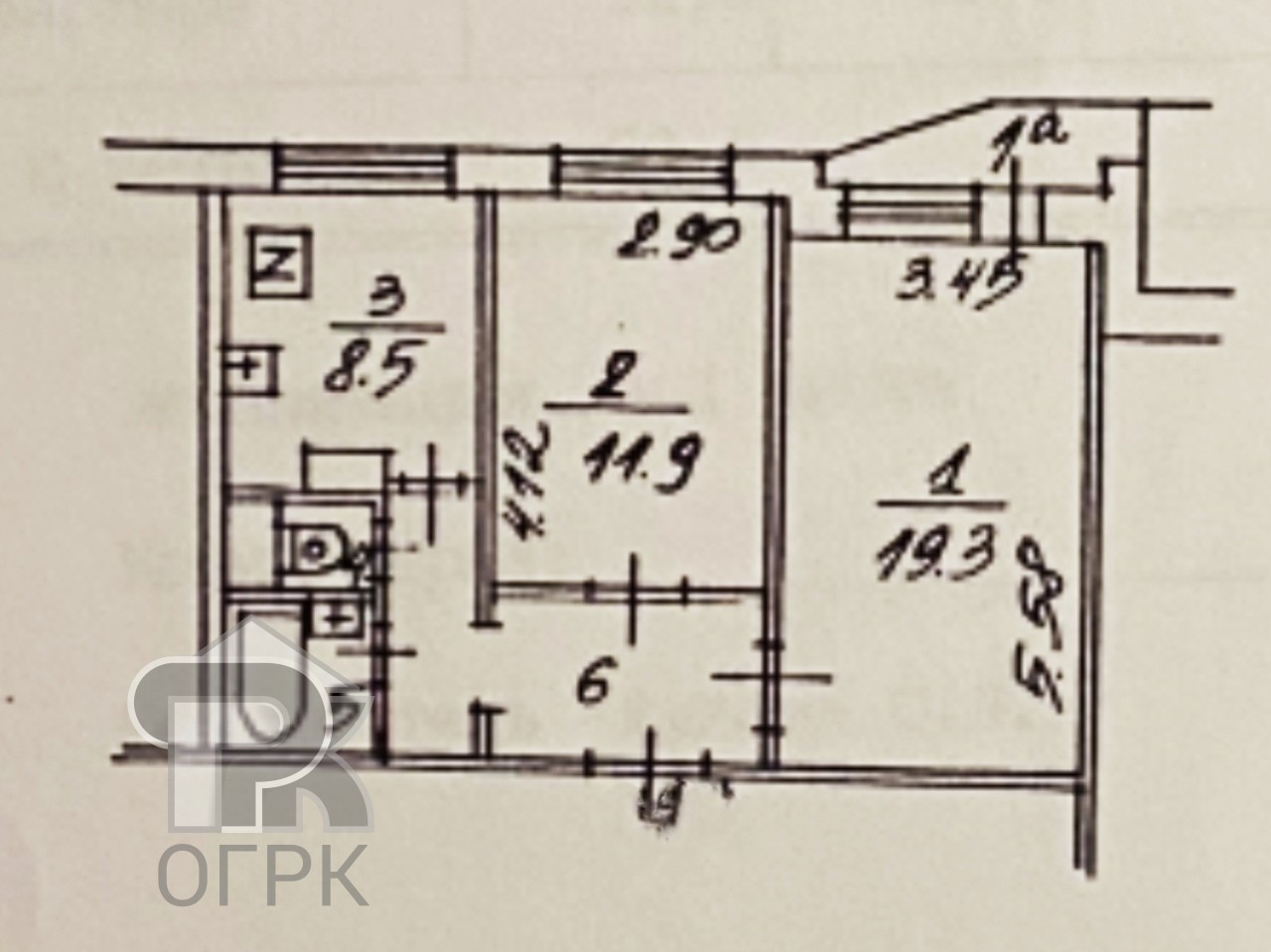 Купить 2-комнатную квартиру, №387488