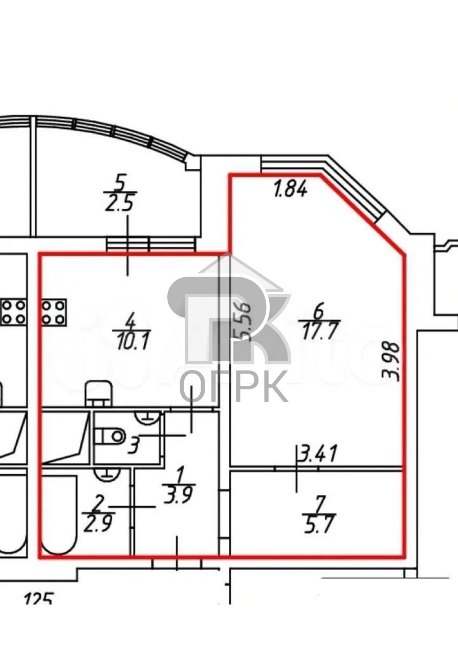 Купить 1-комнатную квартиру, №388964