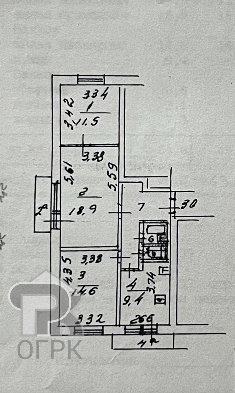Купить 3-комнатную квартиру, №387268