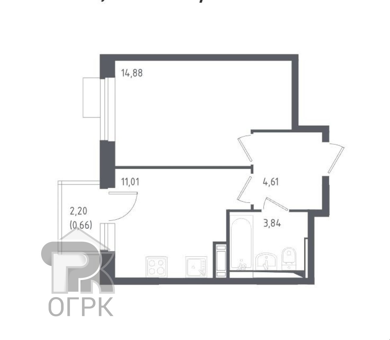 Купить 1-комнатную квартиру, №388011