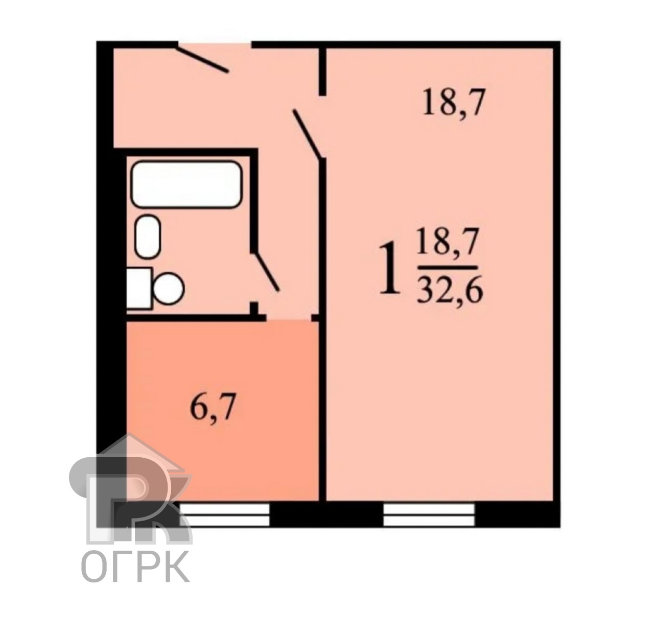 Купить 1-комнатную квартиру, №326663
