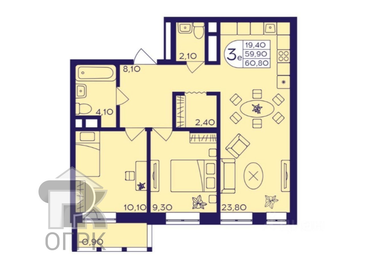 Купить 2-комнатную квартиру, №389256