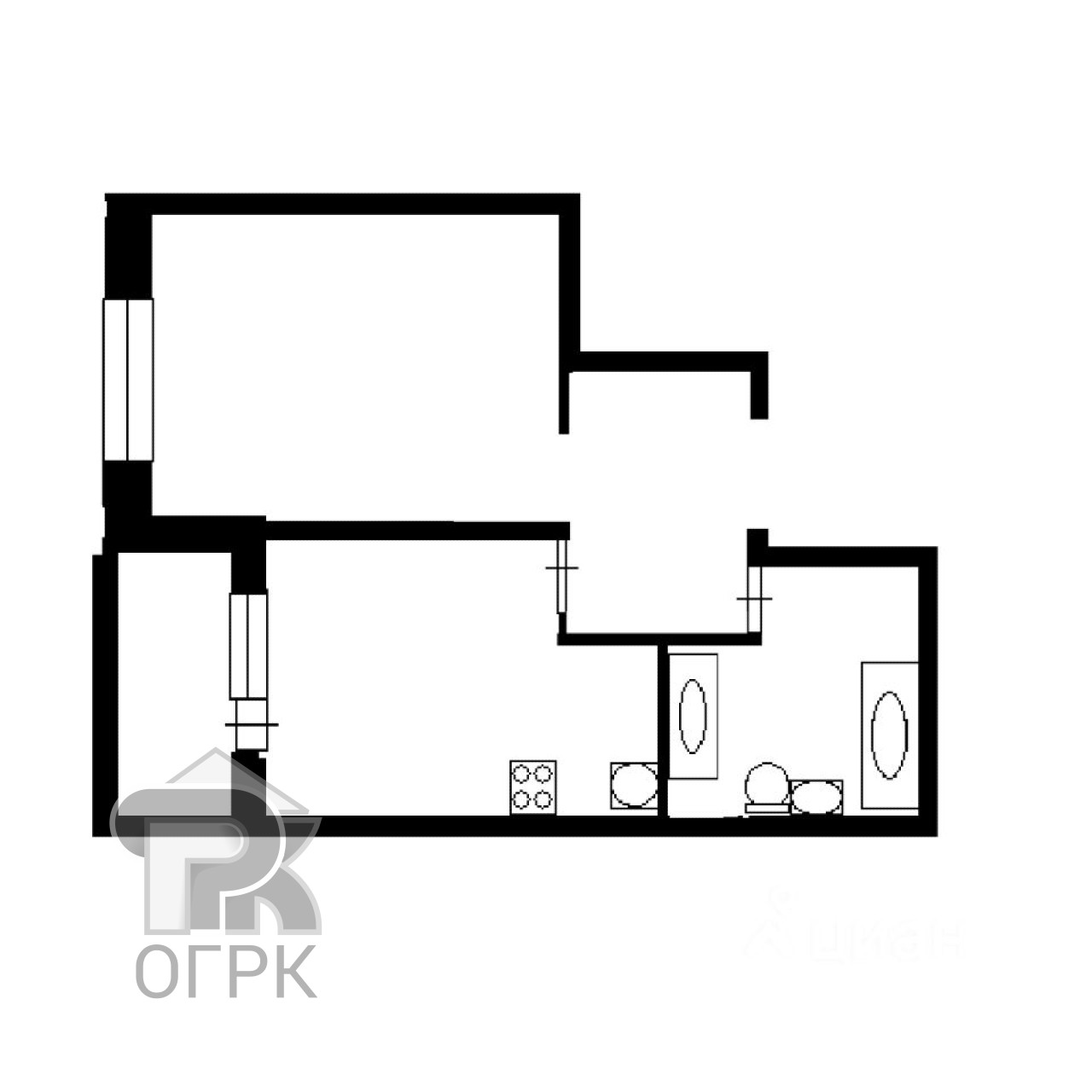 Купить 1-комнатную квартиру, №387469