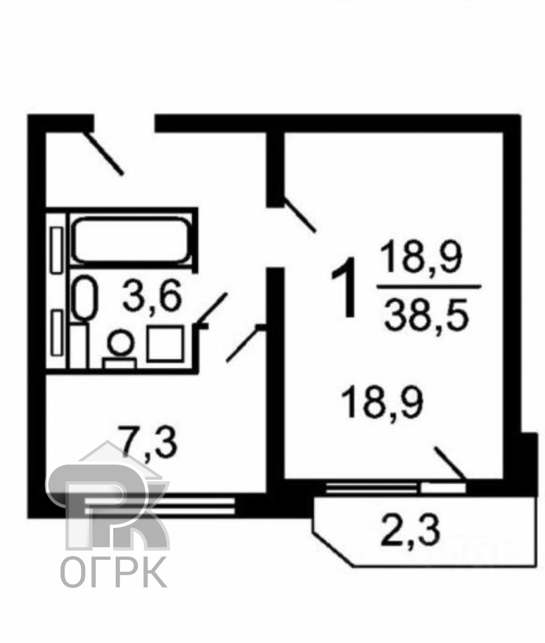 Купить 1-комнатную квартиру, №379264