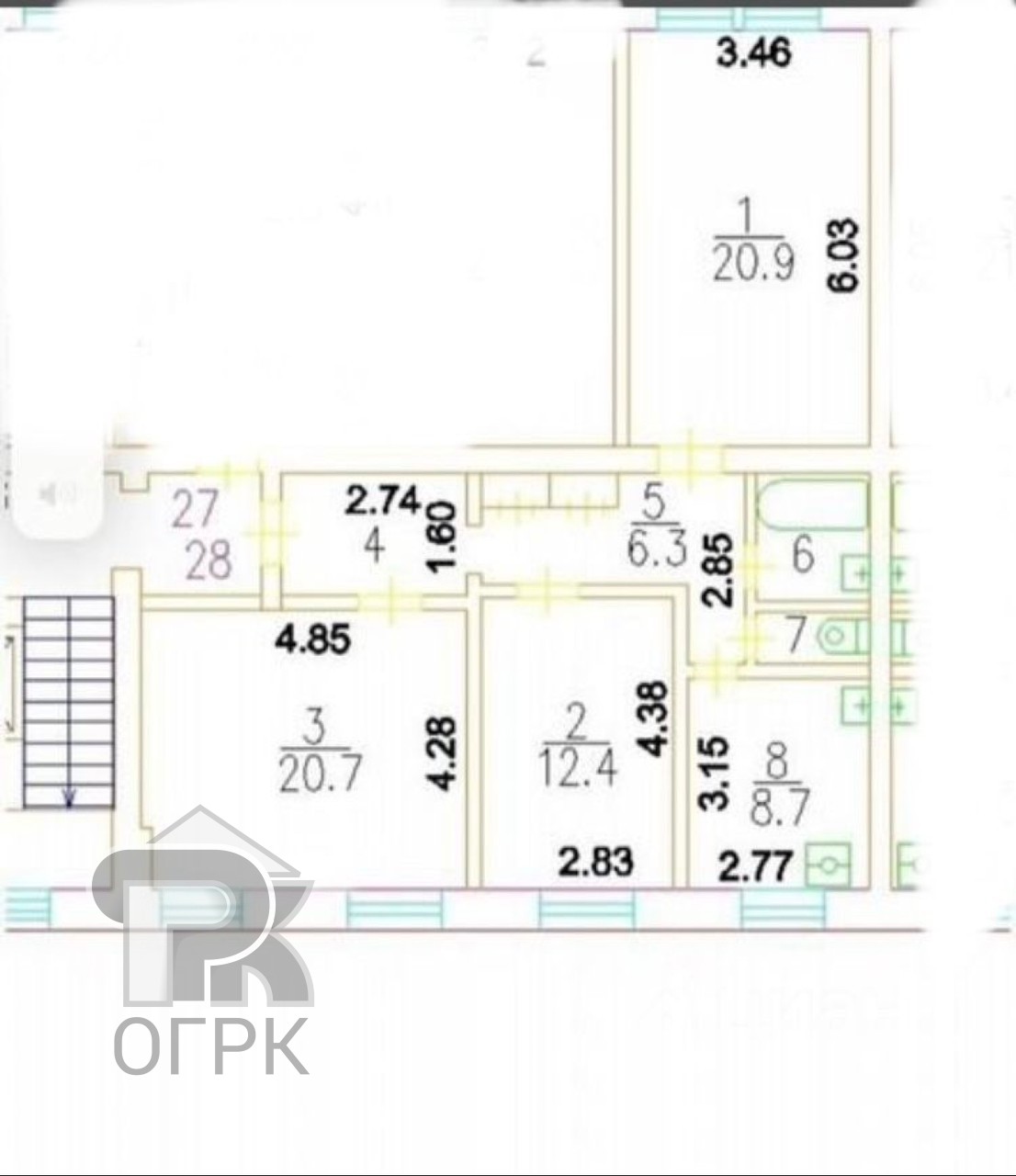 Купить 3-комнатную квартиру, №386614