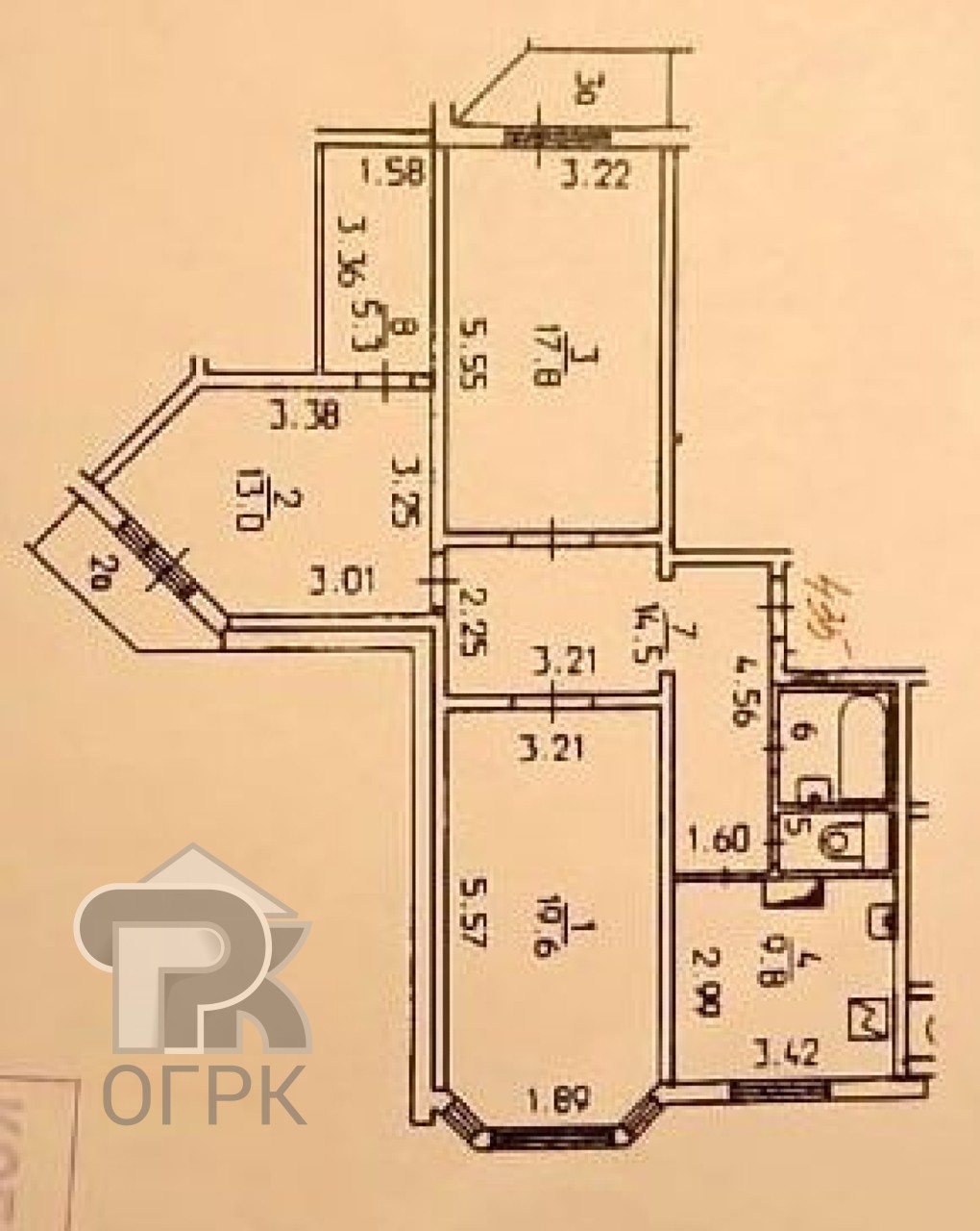 Купить 3-комнатную квартиру, №372882