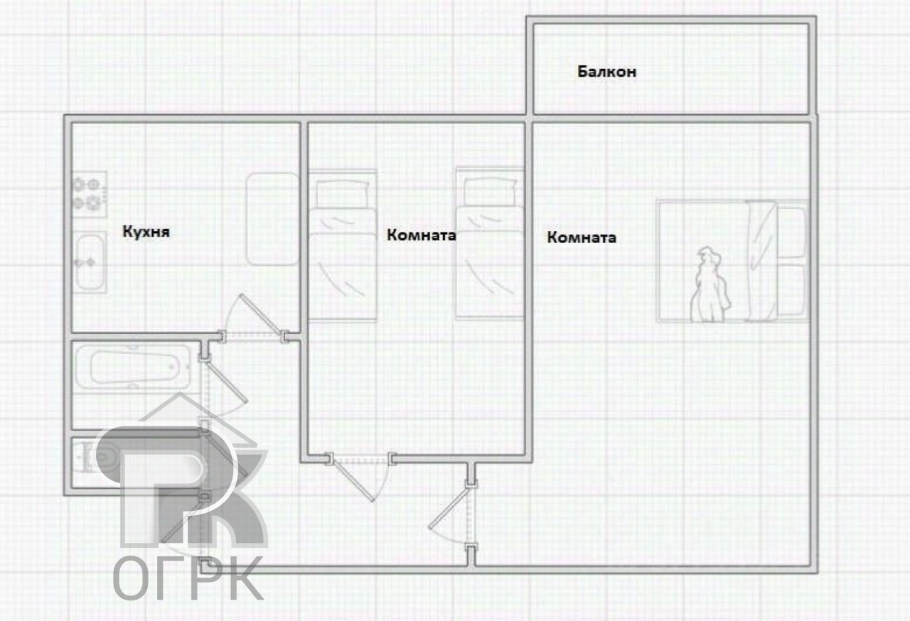 Купить 2-комнатную квартиру, №389185