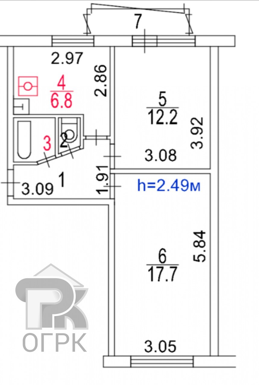 Купить 2-комнатную квартиру, №388679