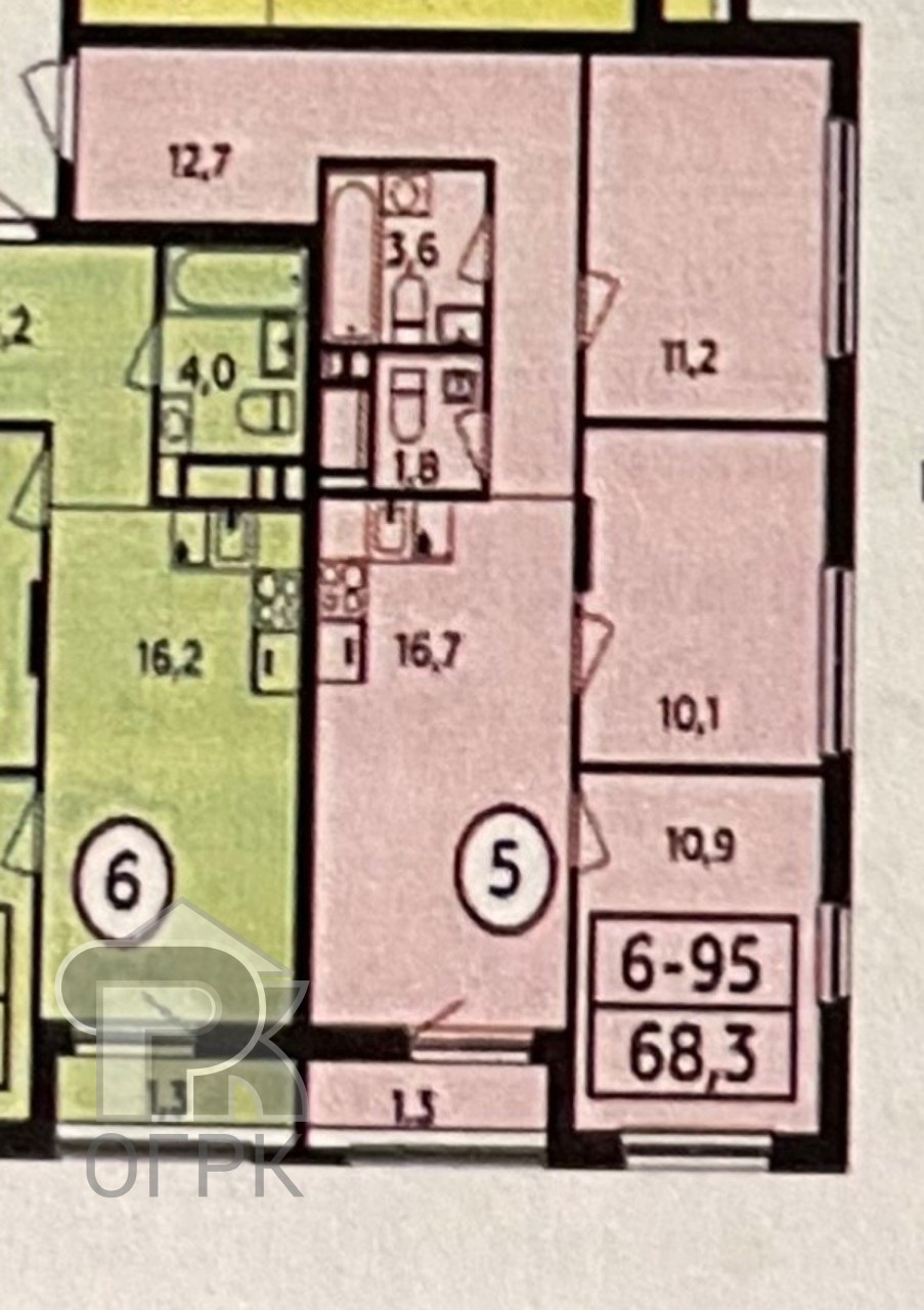 Купить 3-комнатную квартиру, №387191