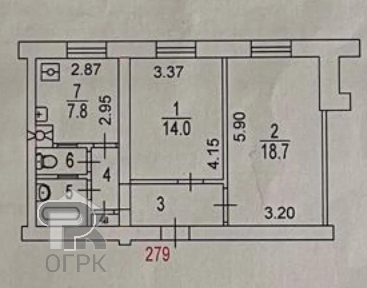 Купить 2-комнатную квартиру, №388040