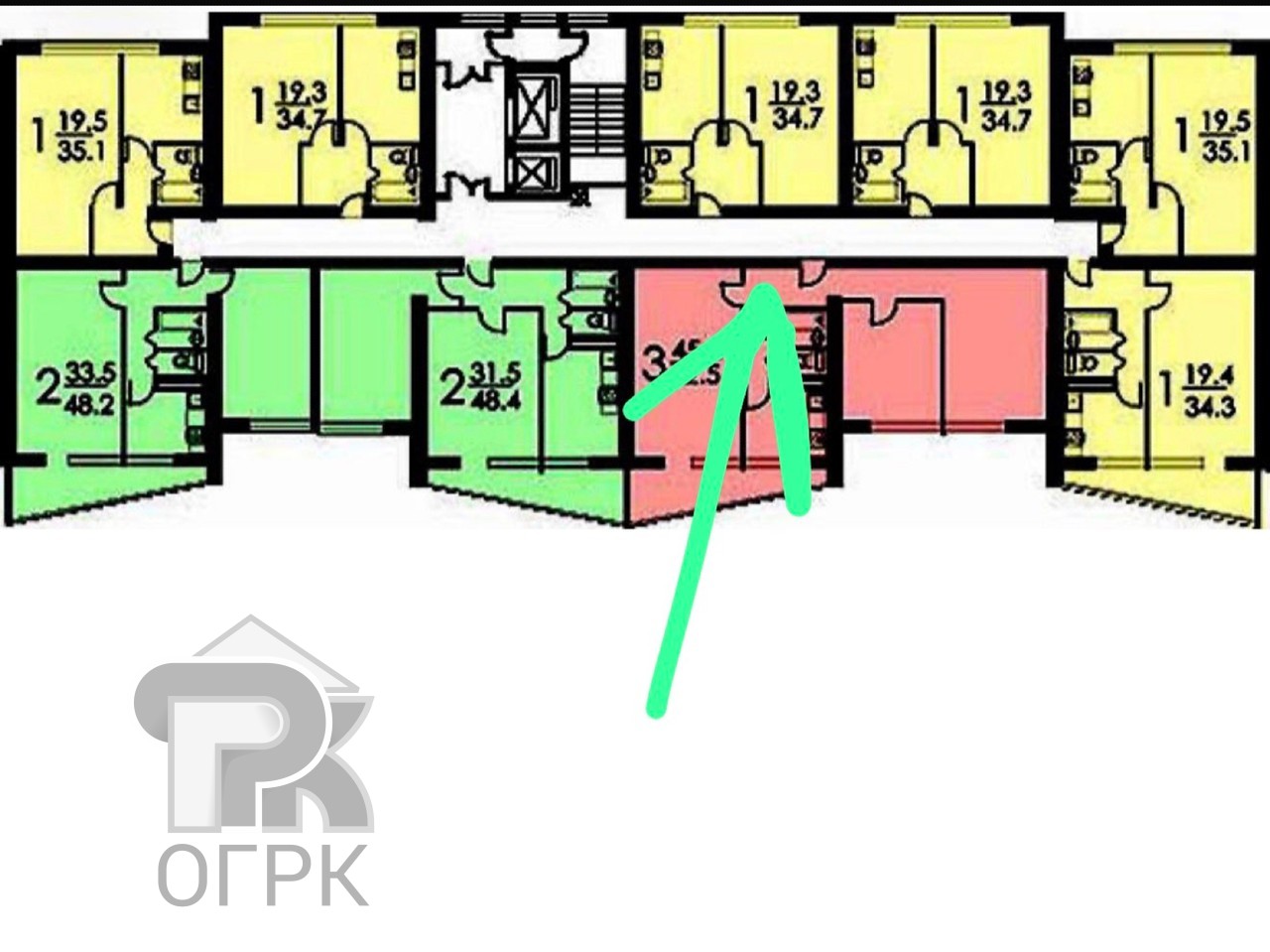 Купить 1-комнатную квартиру, №389056