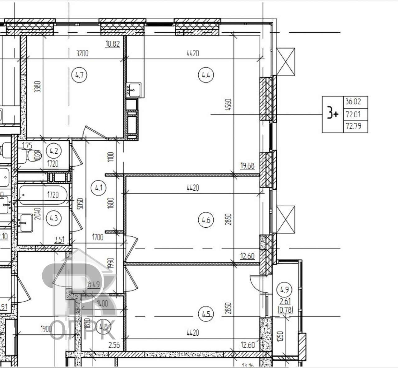 Купить 3-комнатную квартиру, №388707