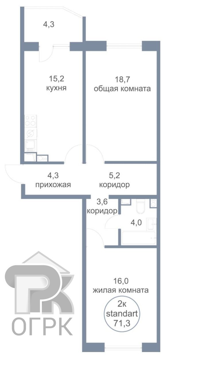 Купить 2-комнатную квартиру, №371396