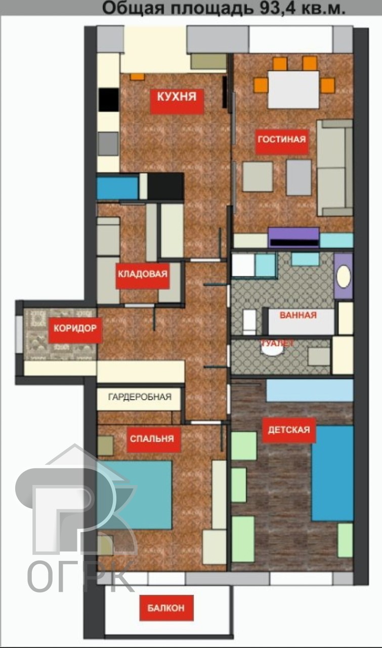 Купить 3-комнатную квартиру, №389133