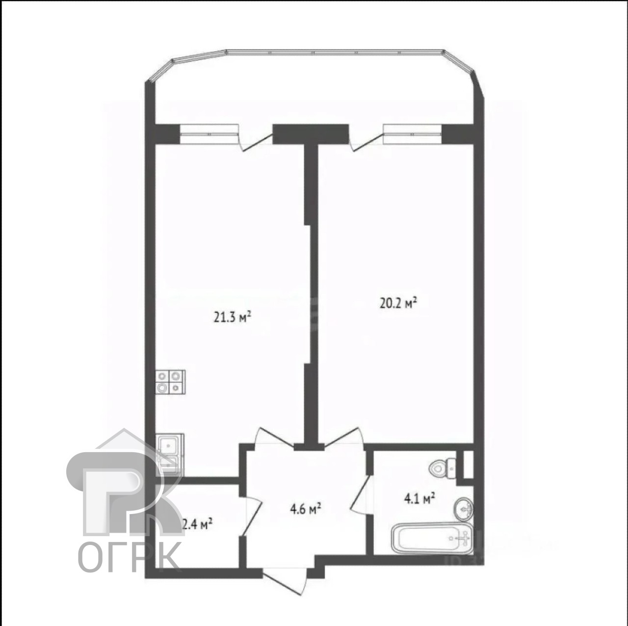 Купить 1-комнатную квартиру, №391464