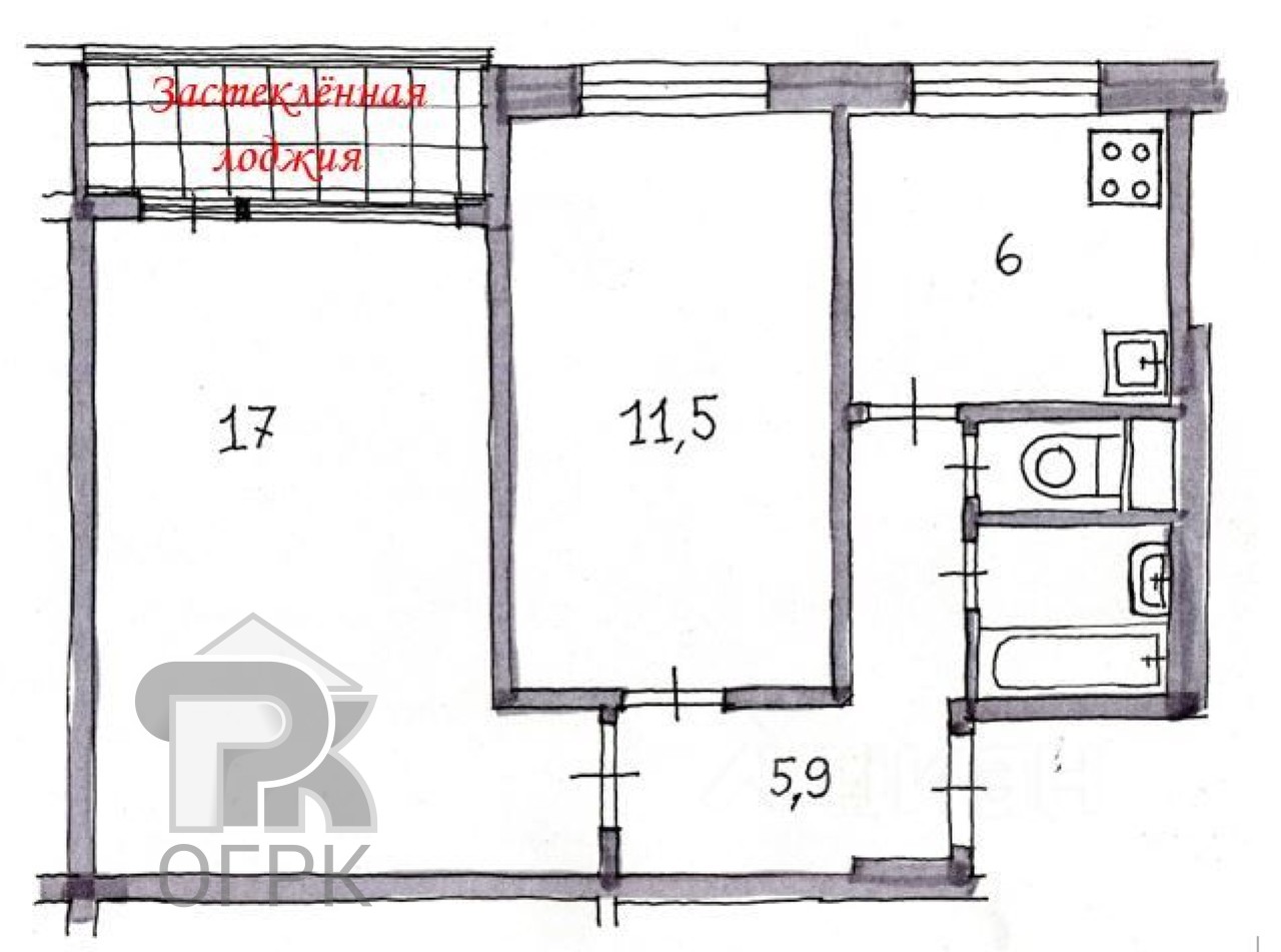 Купить 2-комнатную квартиру, №387720