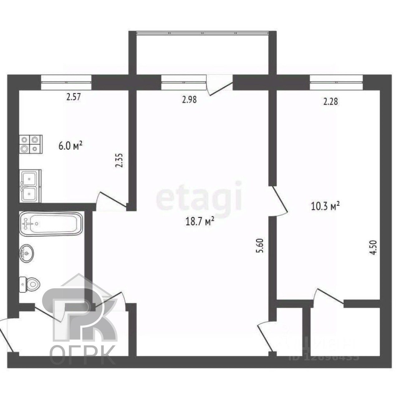 Купить 2-комнатную квартиру, №387223