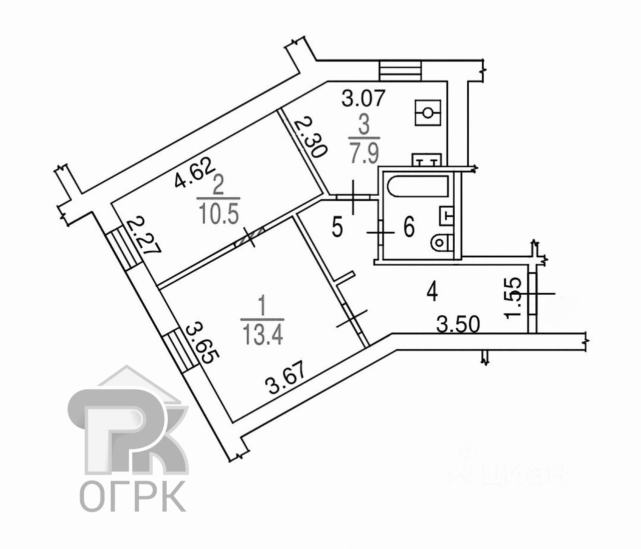 Купить 2-комнатную квартиру, №387226