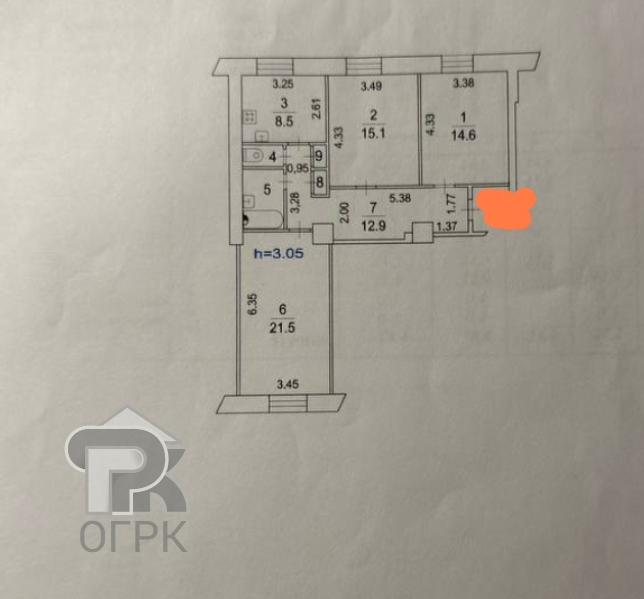 Купить две комнаты в 3-ккв, №388968
