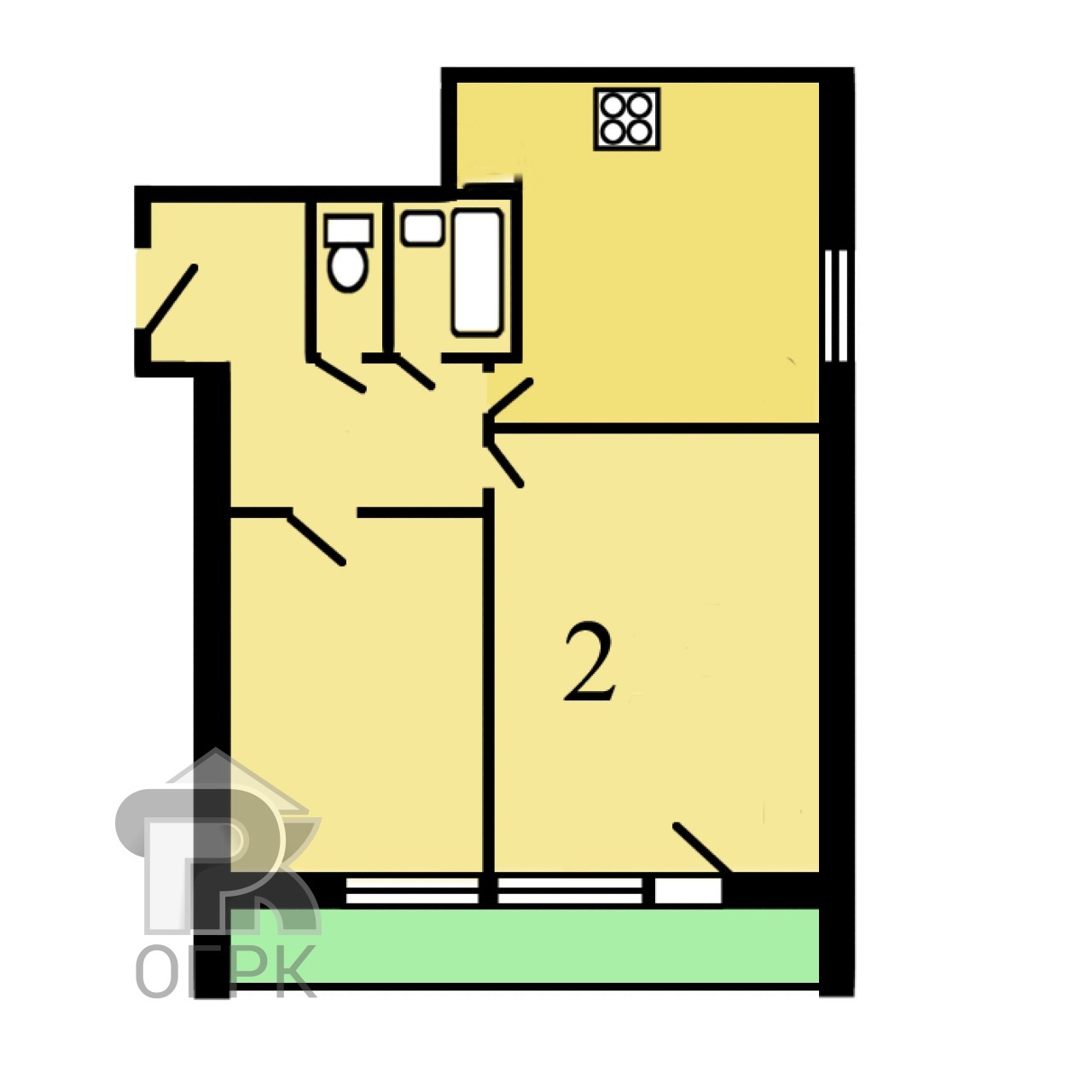 Купить 2-комнатную квартиру, №387836