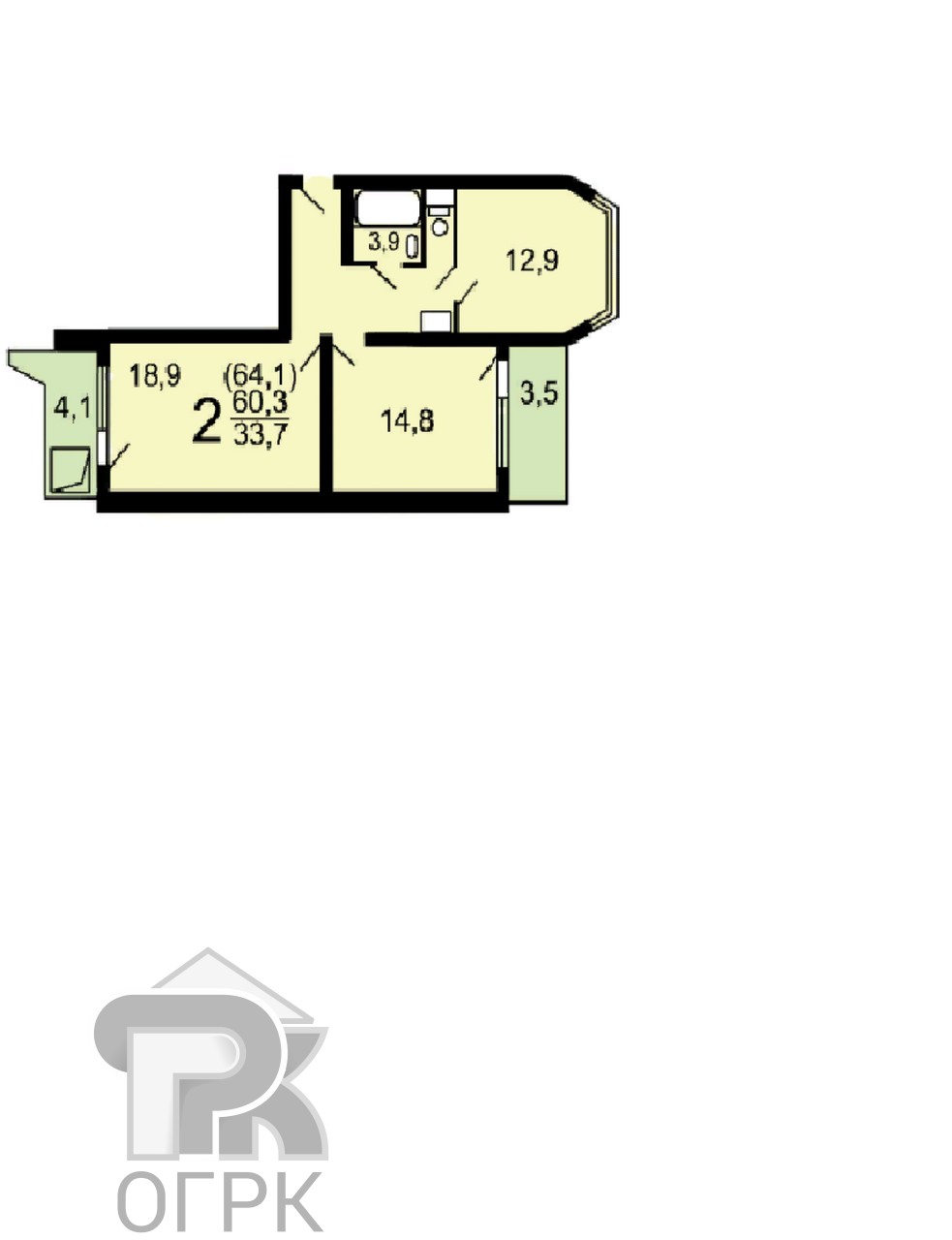 Купить 2-комнатную квартиру, №368780