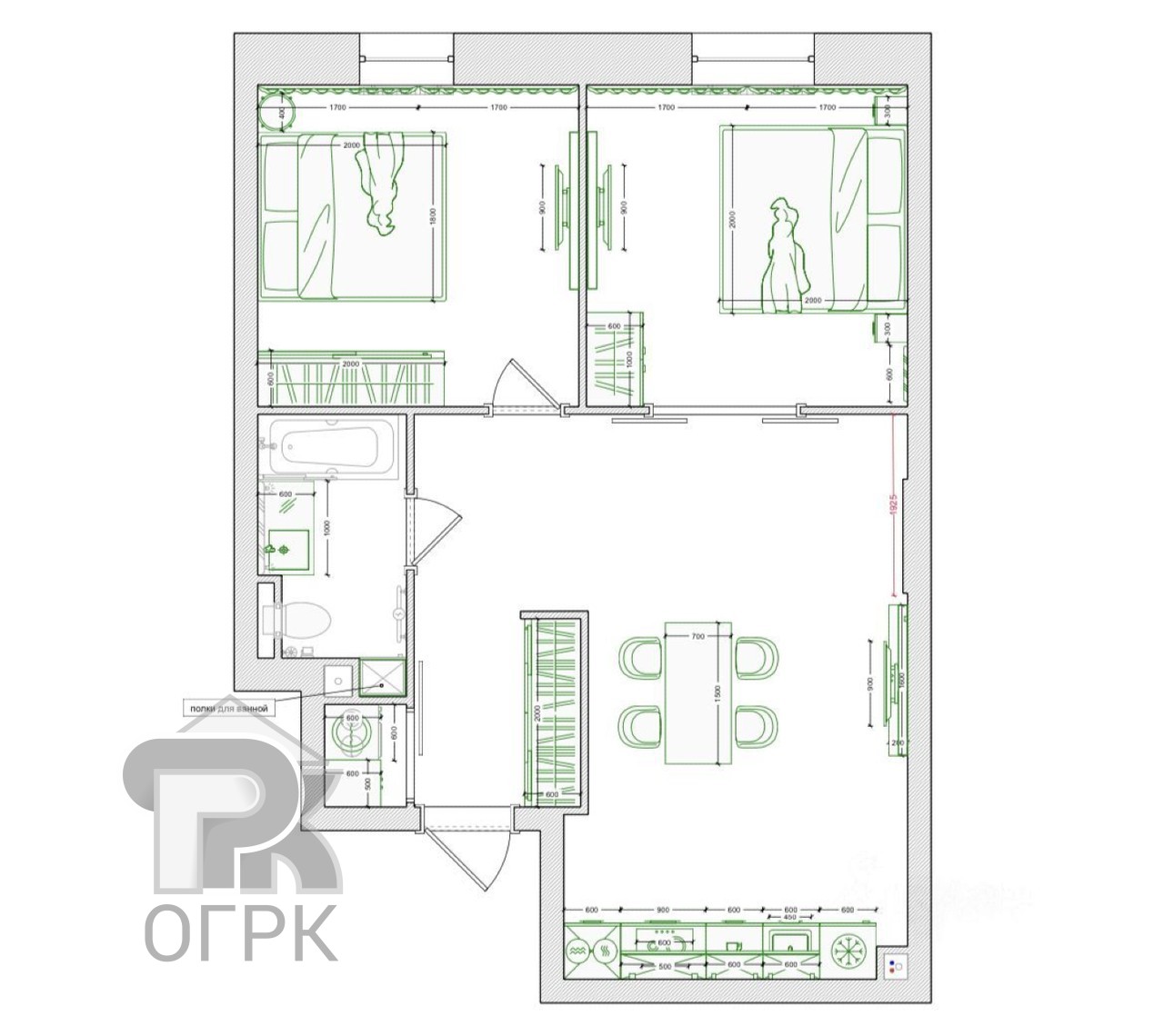 Купить 2-комнатную квартиру, №387395