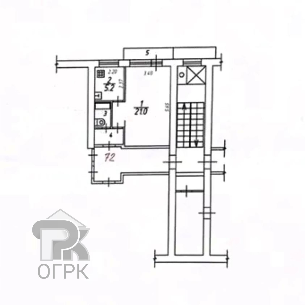 Купить 1-комнатную квартиру, №388576