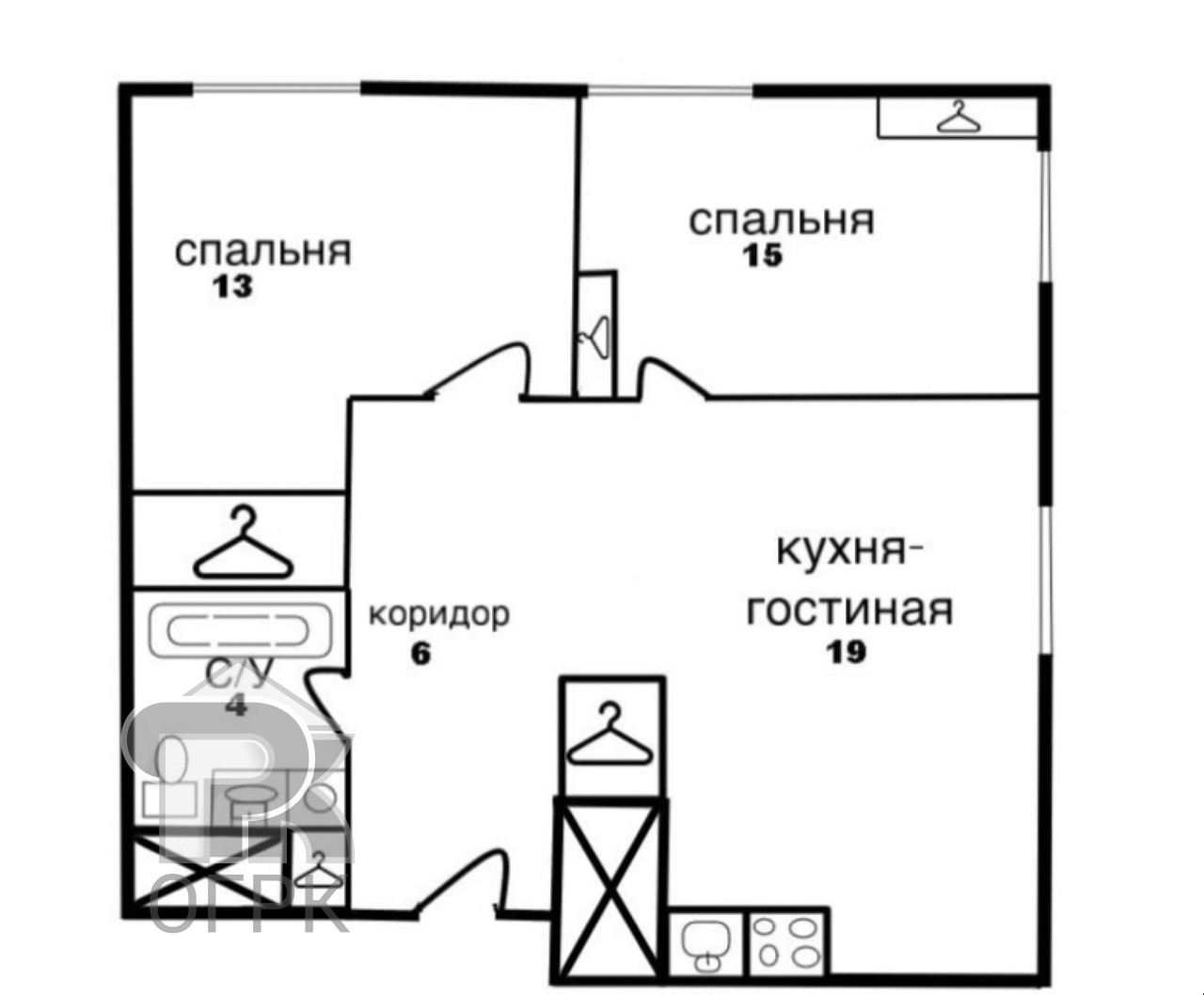 Купить 2-комнатную квартиру, №385258