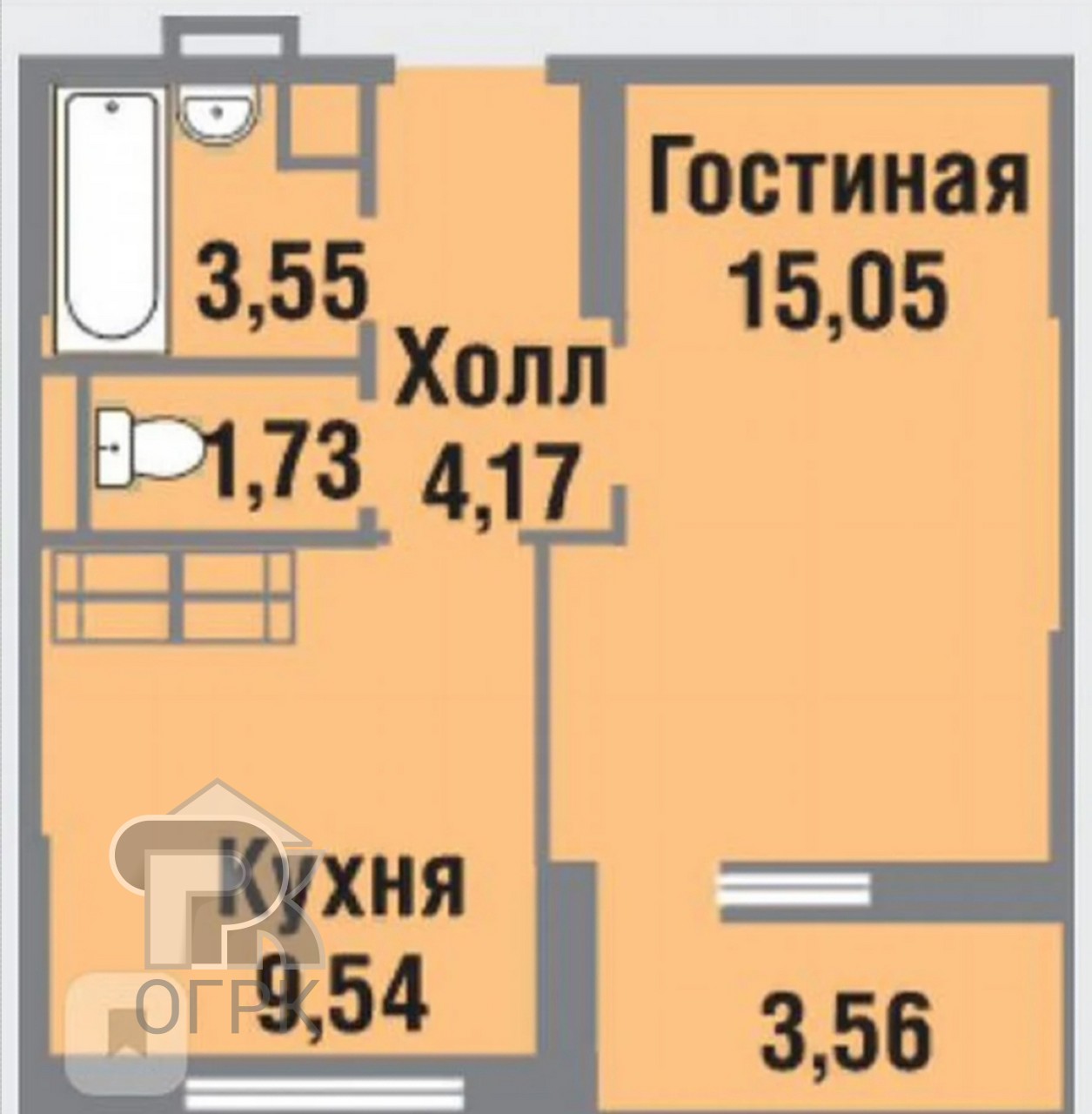Купить 1-комнатную квартиру, №327337