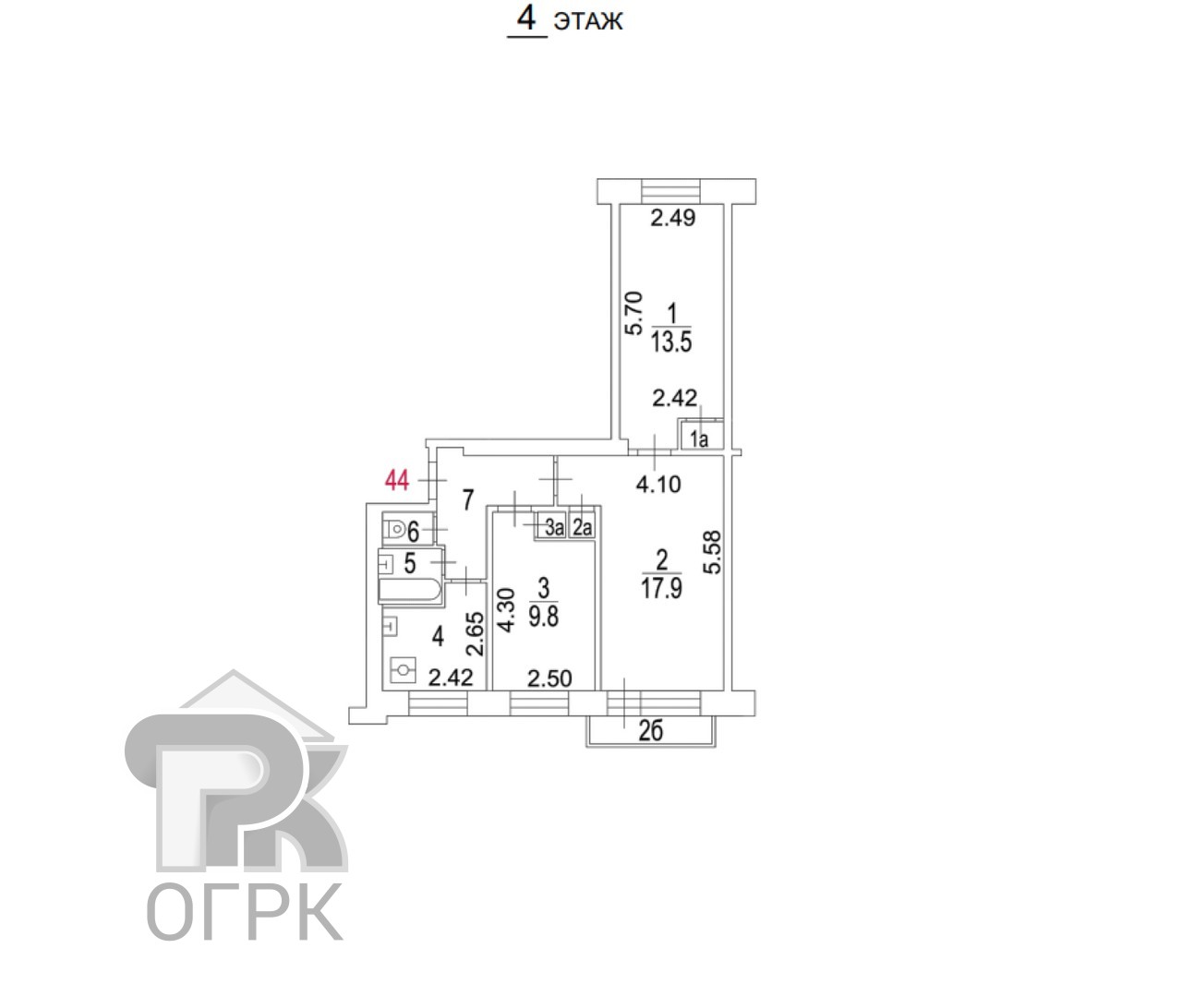 Купить 3-комнатную квартиру, №386667
