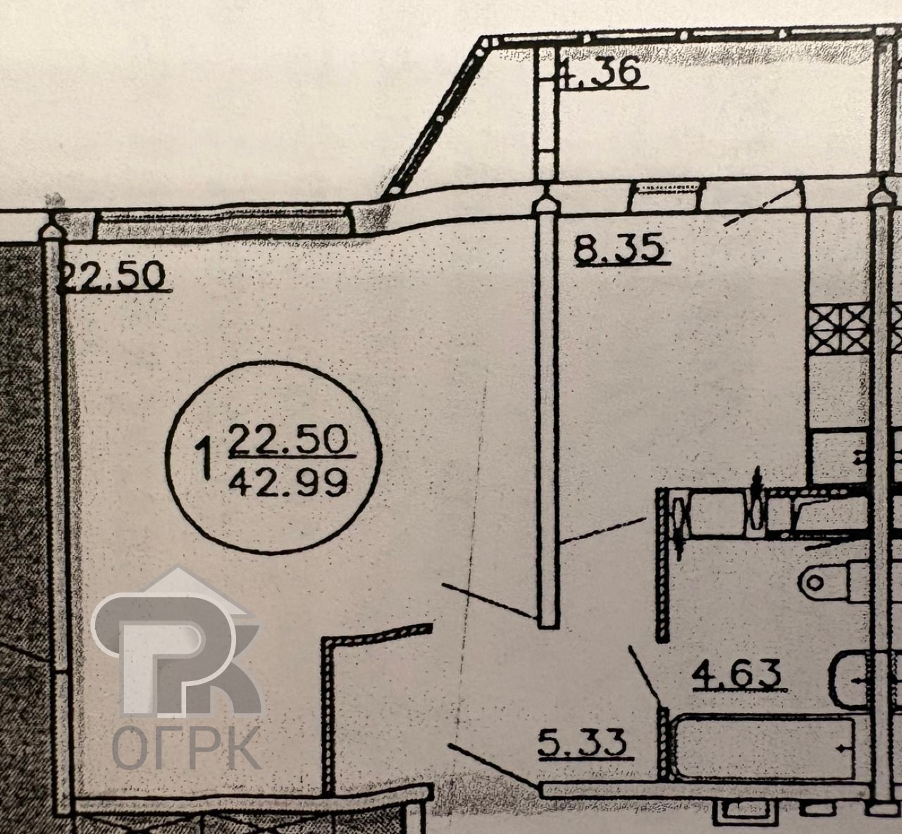 Купить 1-комнатную квартиру, №387632