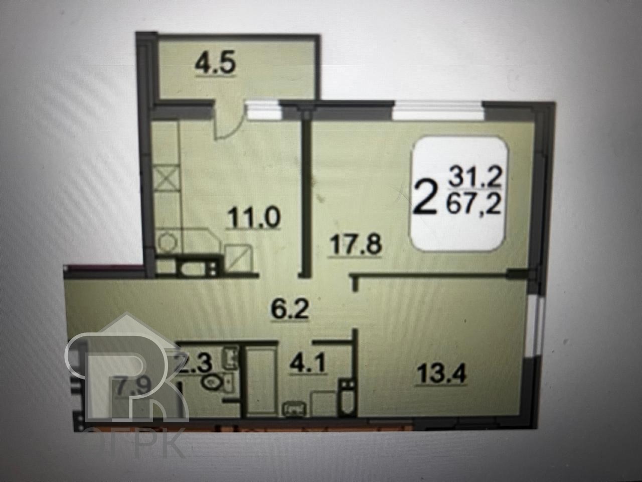 Купить 2-комнатную квартиру, №387606