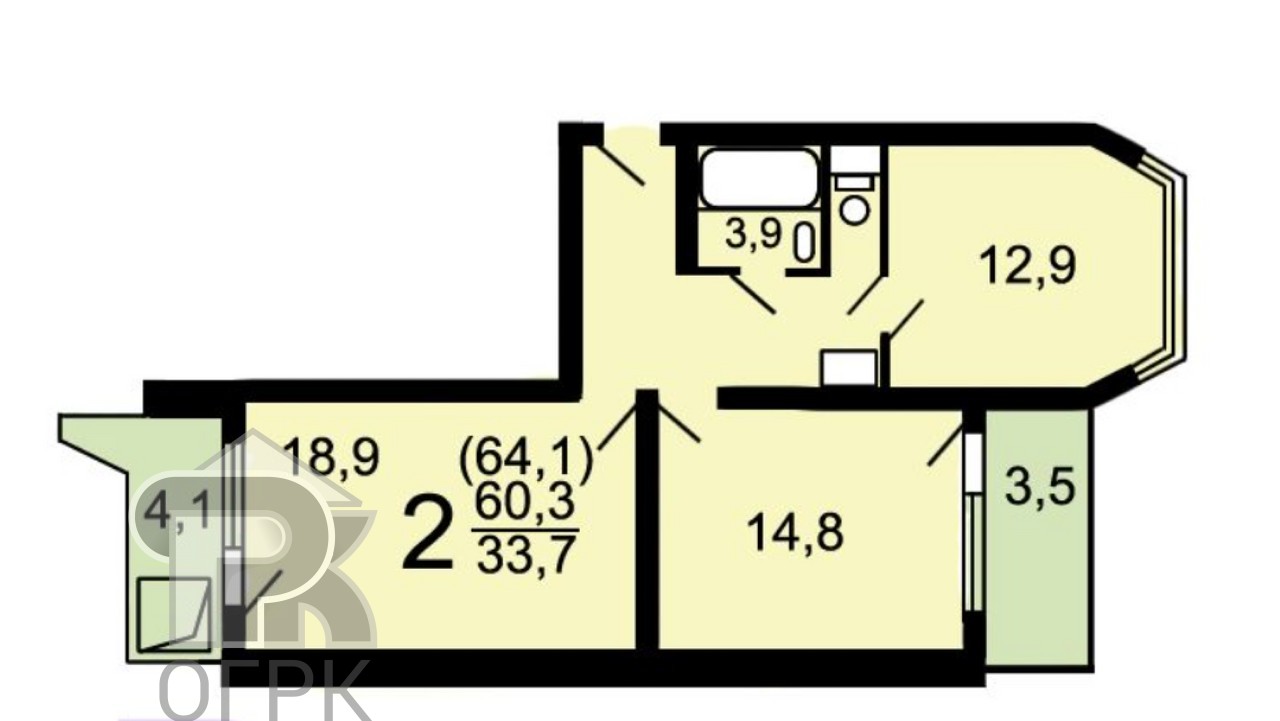 Купить 2-комнатную квартиру, №387947