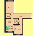 Купить 2-комнатную квартиру, №182507